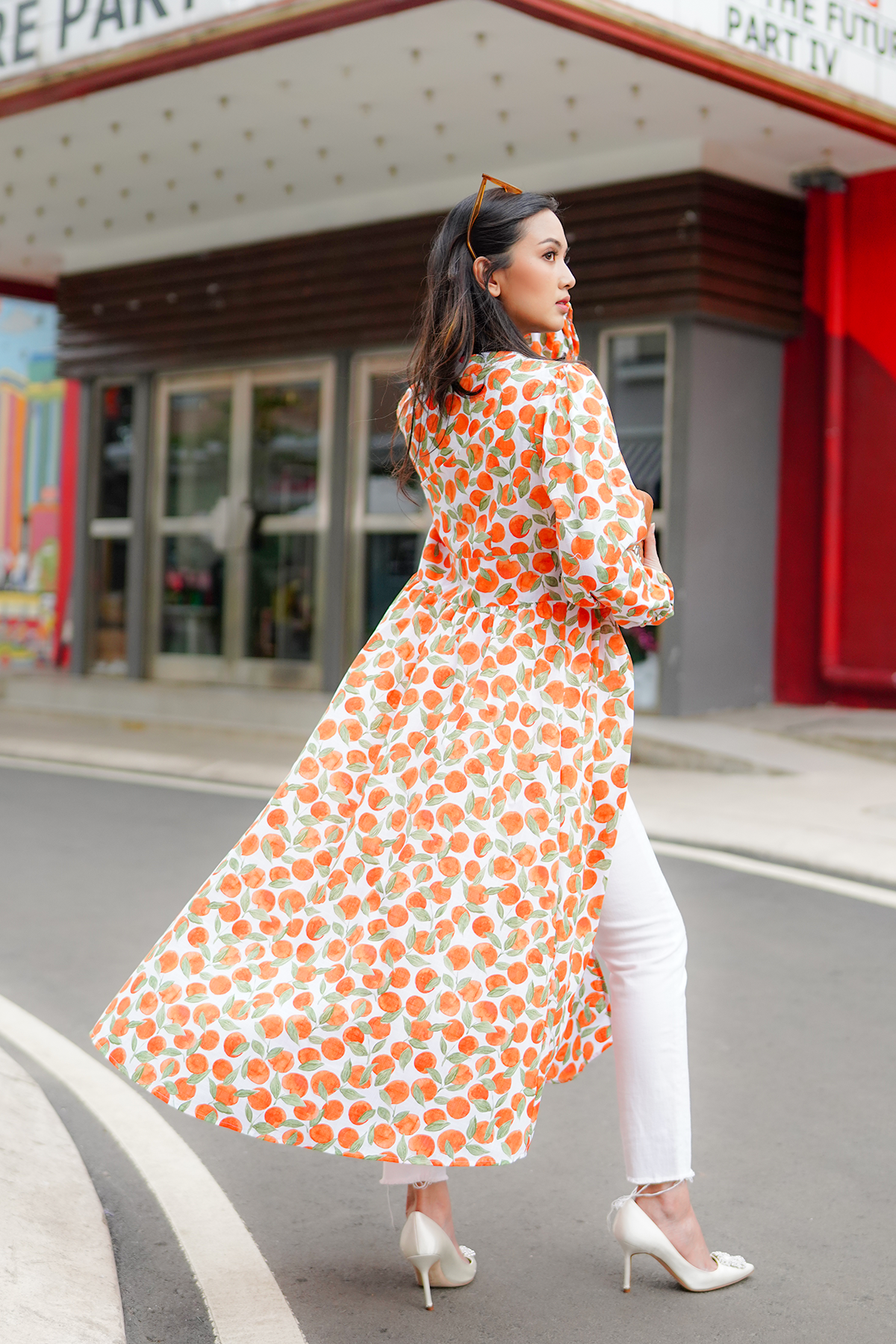 Rachel Orange Shirt Dress