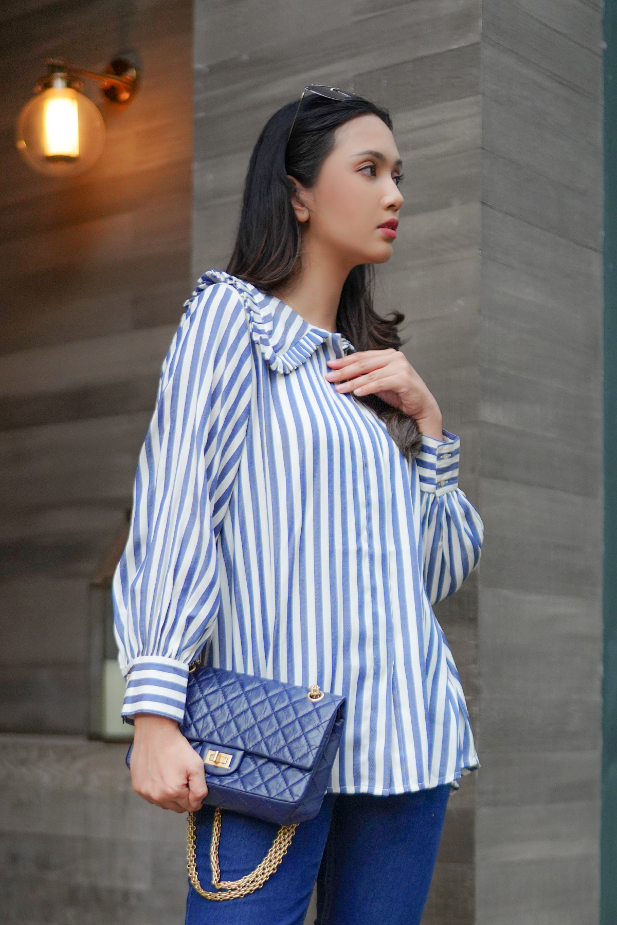 Navy Stripe Madeline Shirt