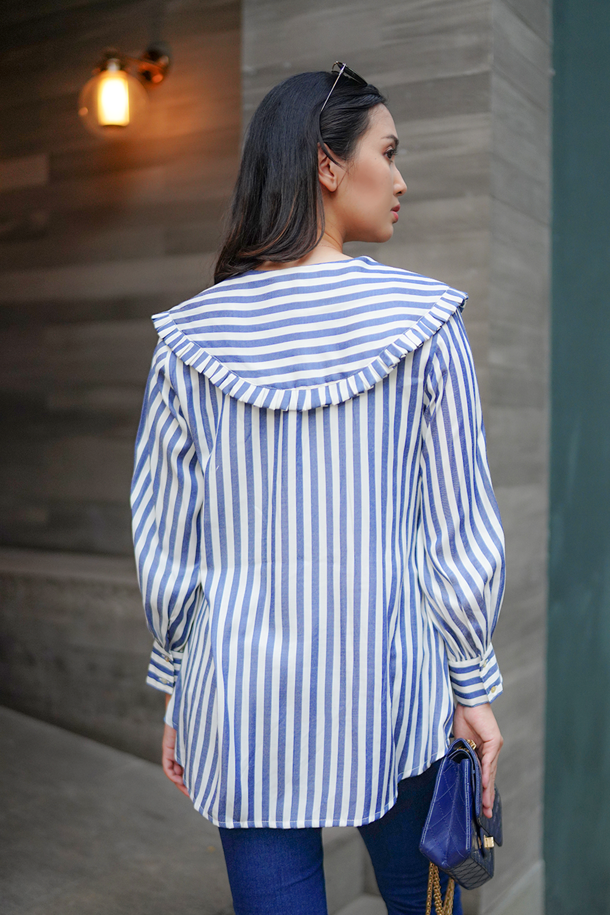 Navy Stripe Madeline Shirt