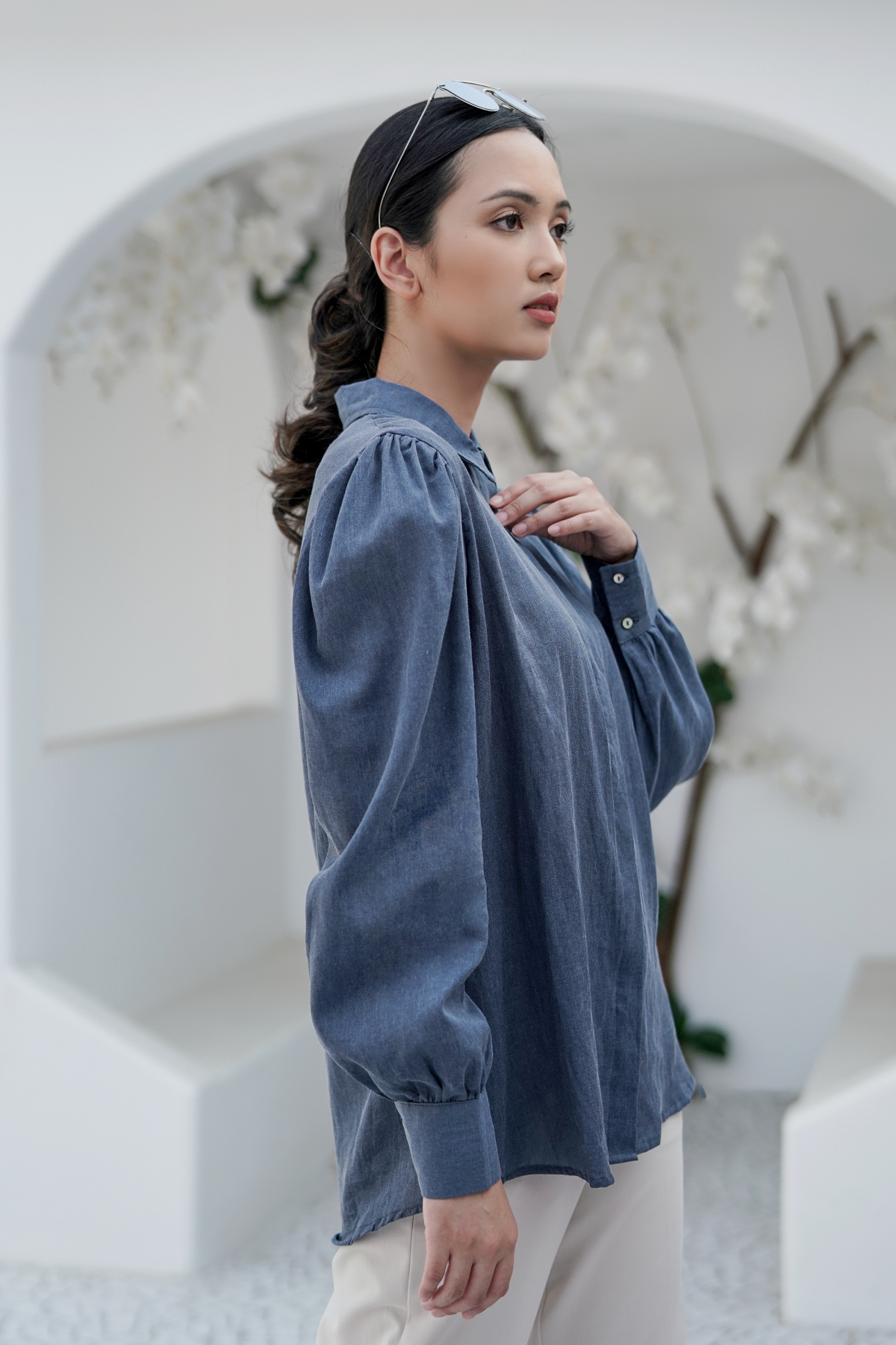 Washed Blue Ama Shirt
