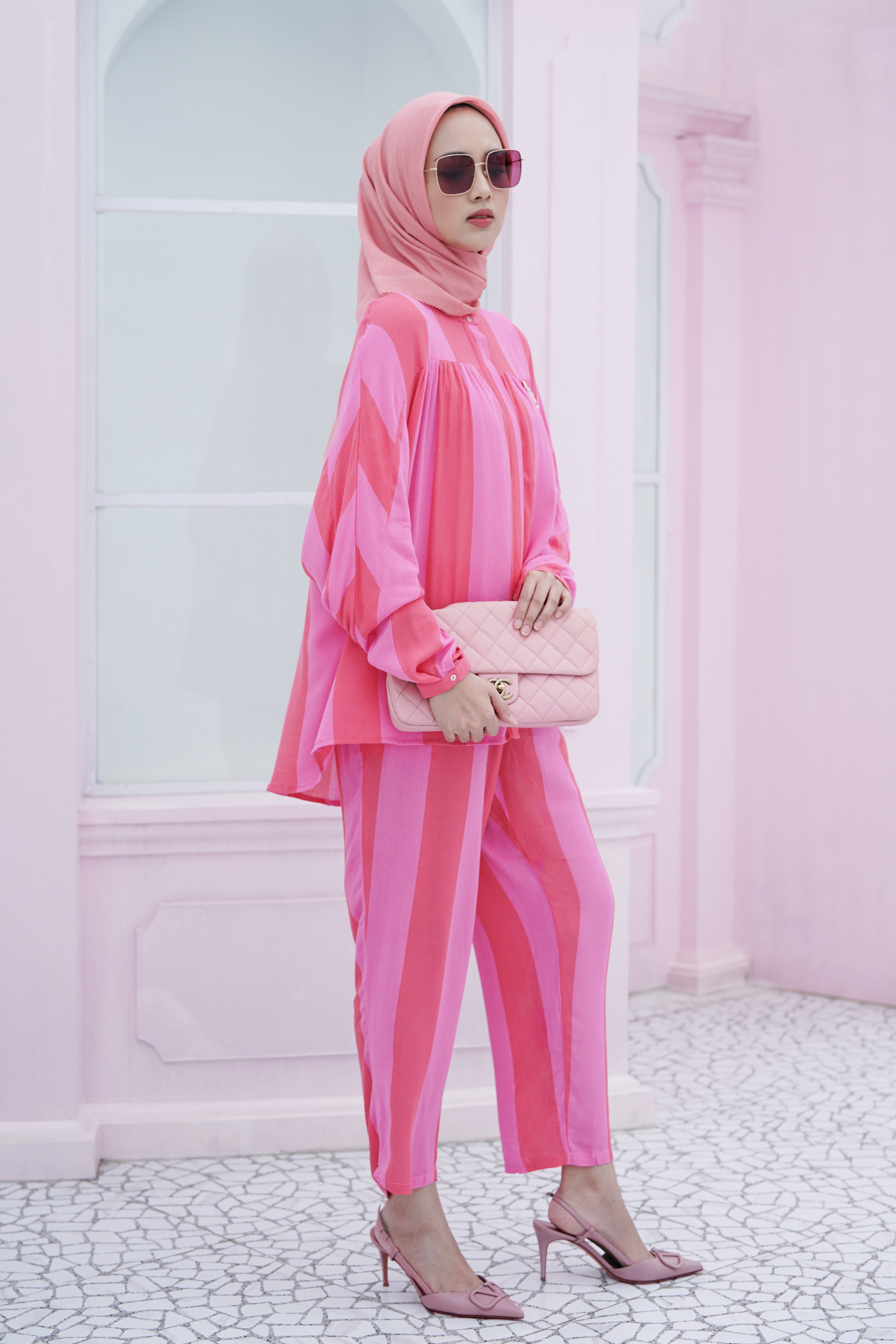 Pink Striped Set