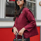 Maroon Thea Blazer