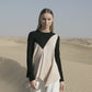 Mesha Top Black Beige