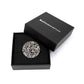Monogram Carved Brooch - Silver