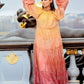 El Mar Minorca Long Dress - Yellow/Pink