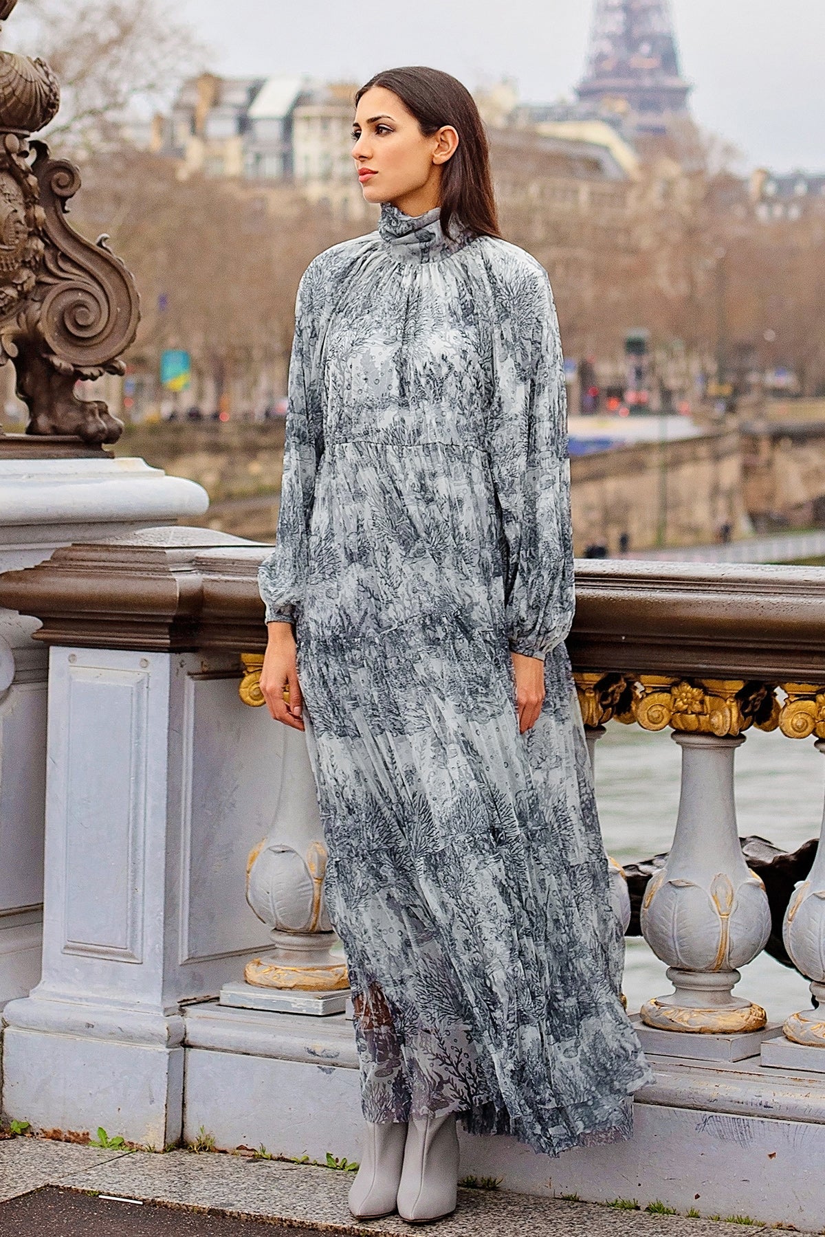 El Mar Minorca Long Dress - Grey