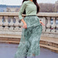El Mar Minorca Flowy Skirt - Green