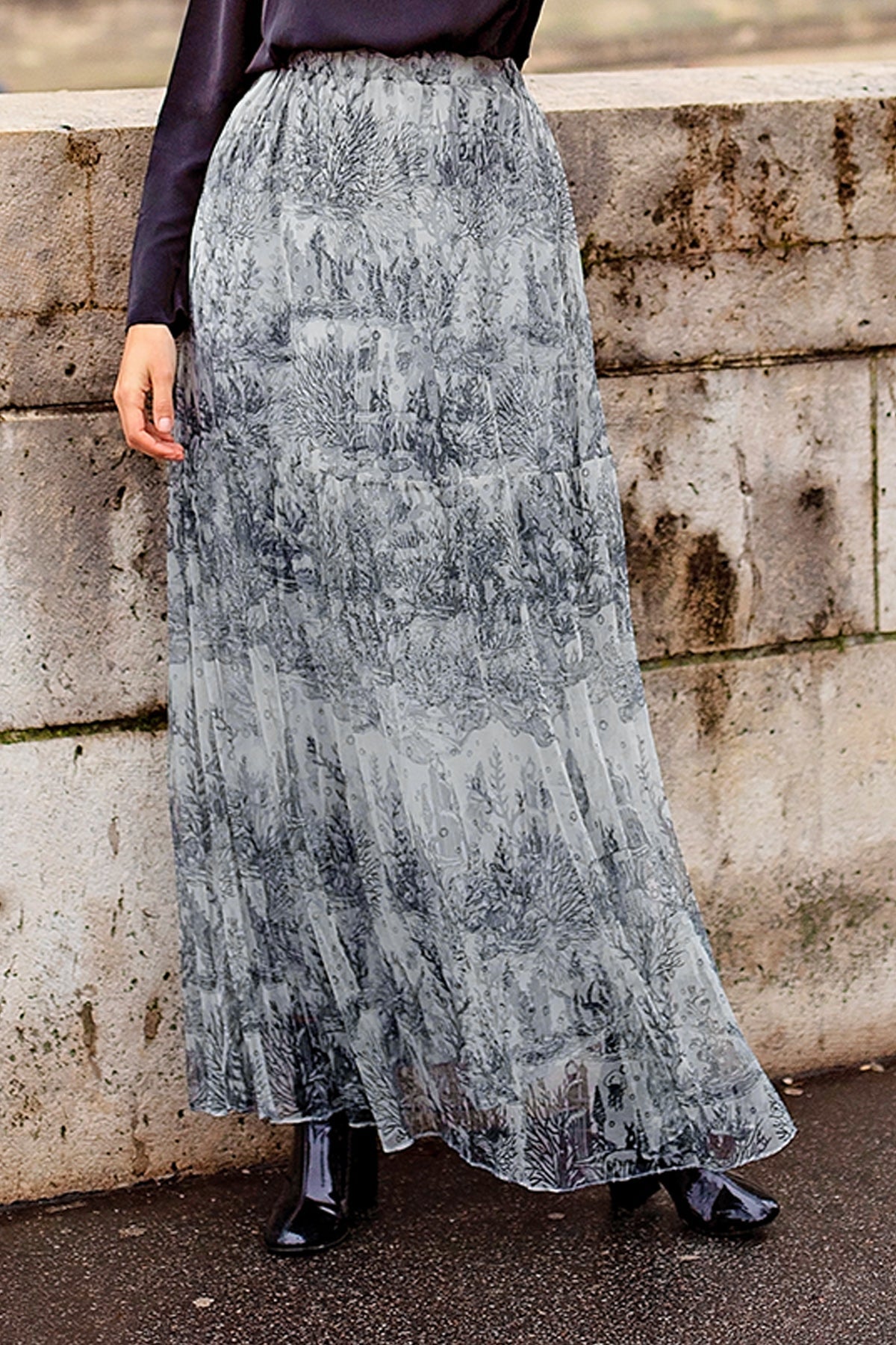 El Mar Minorca Flowy Skirt - Grey
