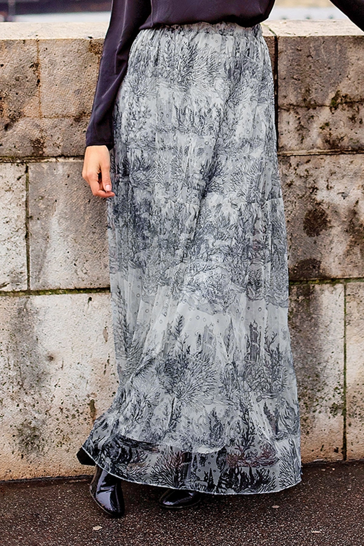 El Mar Minorca Flowy Skirt - Grey