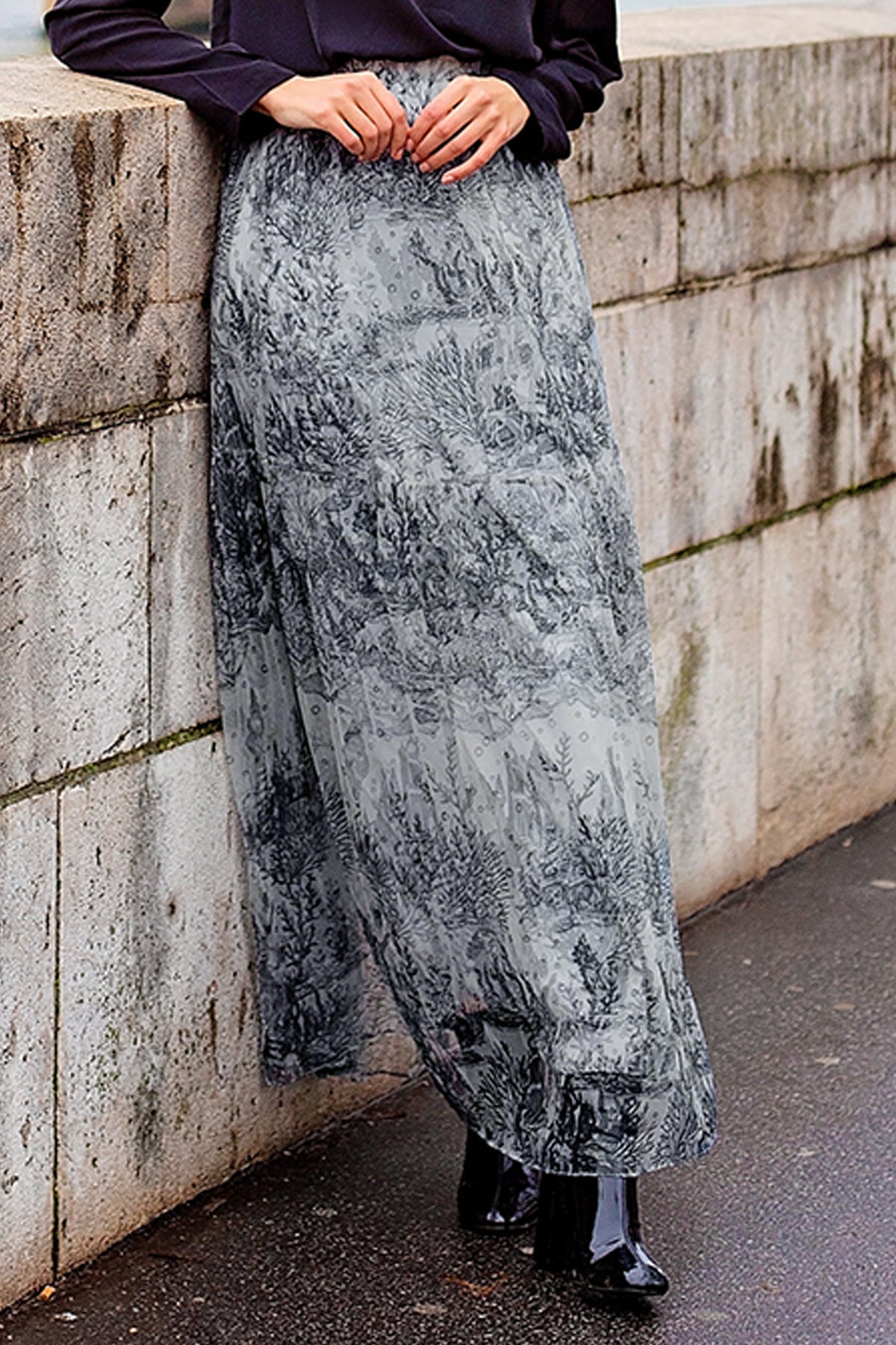 El Mar Minorca Flowy Skirt - Grey