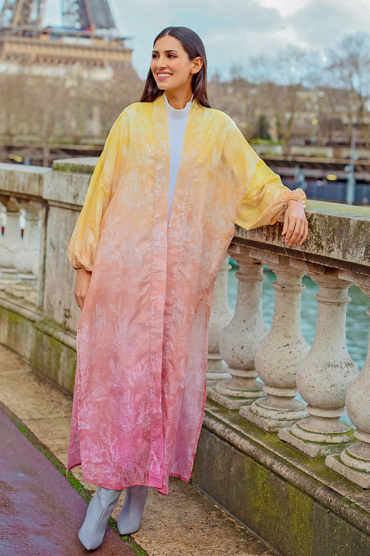 El Mar Minorca Long Outer - Yellow/Pink
