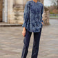 El Mar Minorca Shirt with Puff Sleeve - Navy