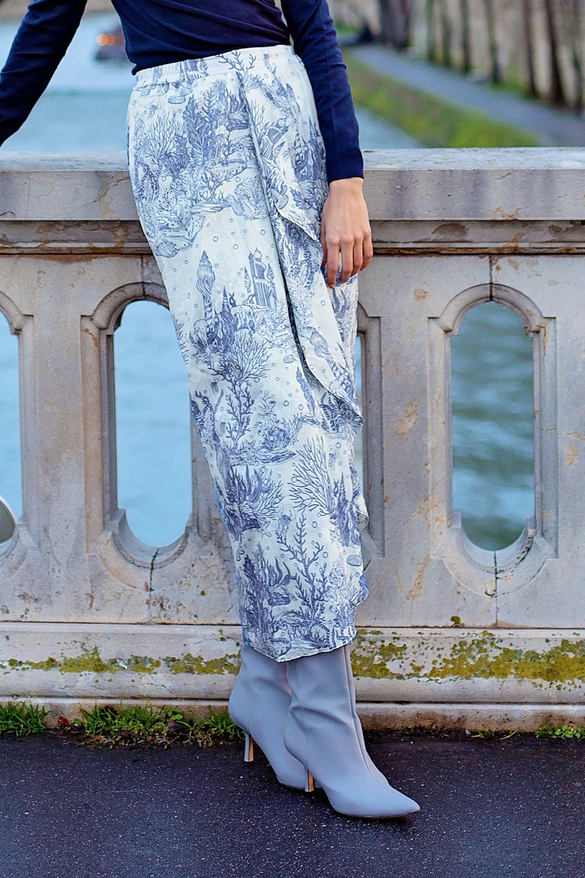El Mar Minorca Skirt with Ruffles - Blue