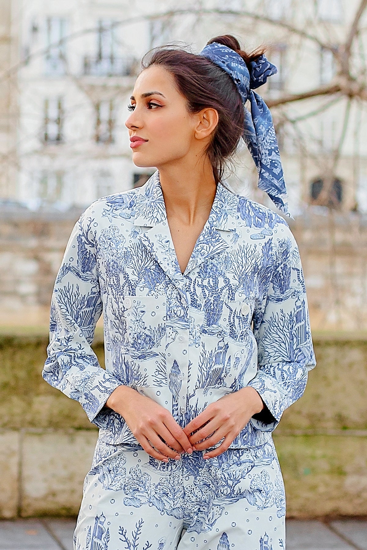 El Mar Minorca Crop Jacket - Blue