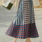 La Bella Stripe Pleated Skirt - Midnight