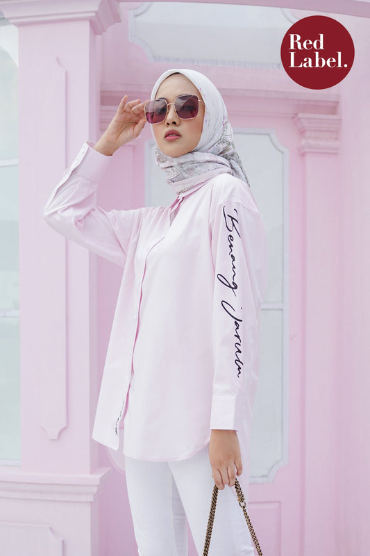 Pink Logo Printed Shirt