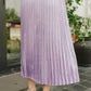 Satin Pleats Skirt - Lilac