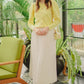 Satin Pleats Skirt - White