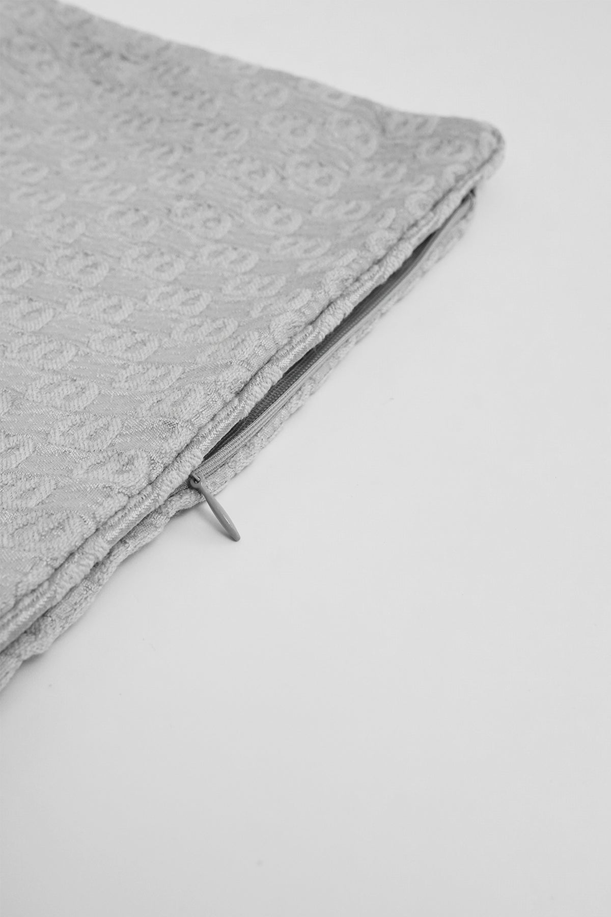 Signature Jacquard Cushion Cover 40cm - Silver
