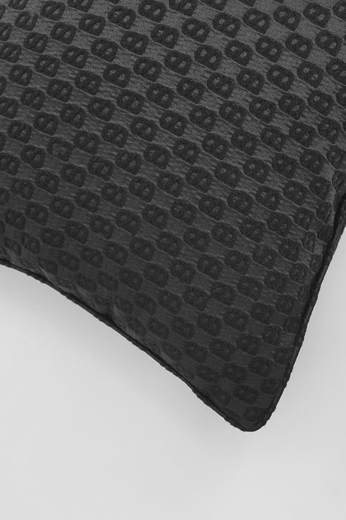 Signature Jacquard Cushion Cover 50cm - Black