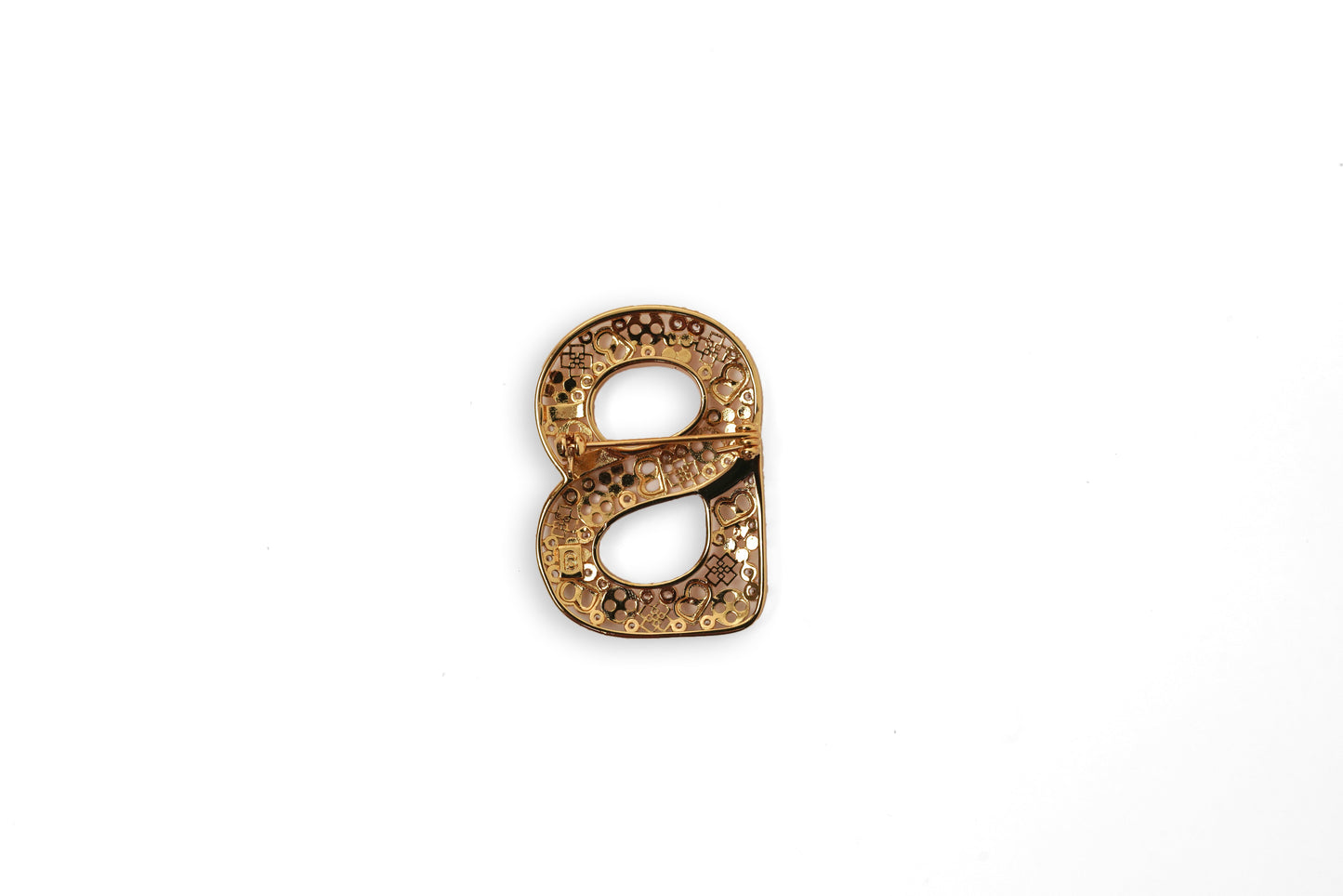 Signature Monogram Brooch - Gold