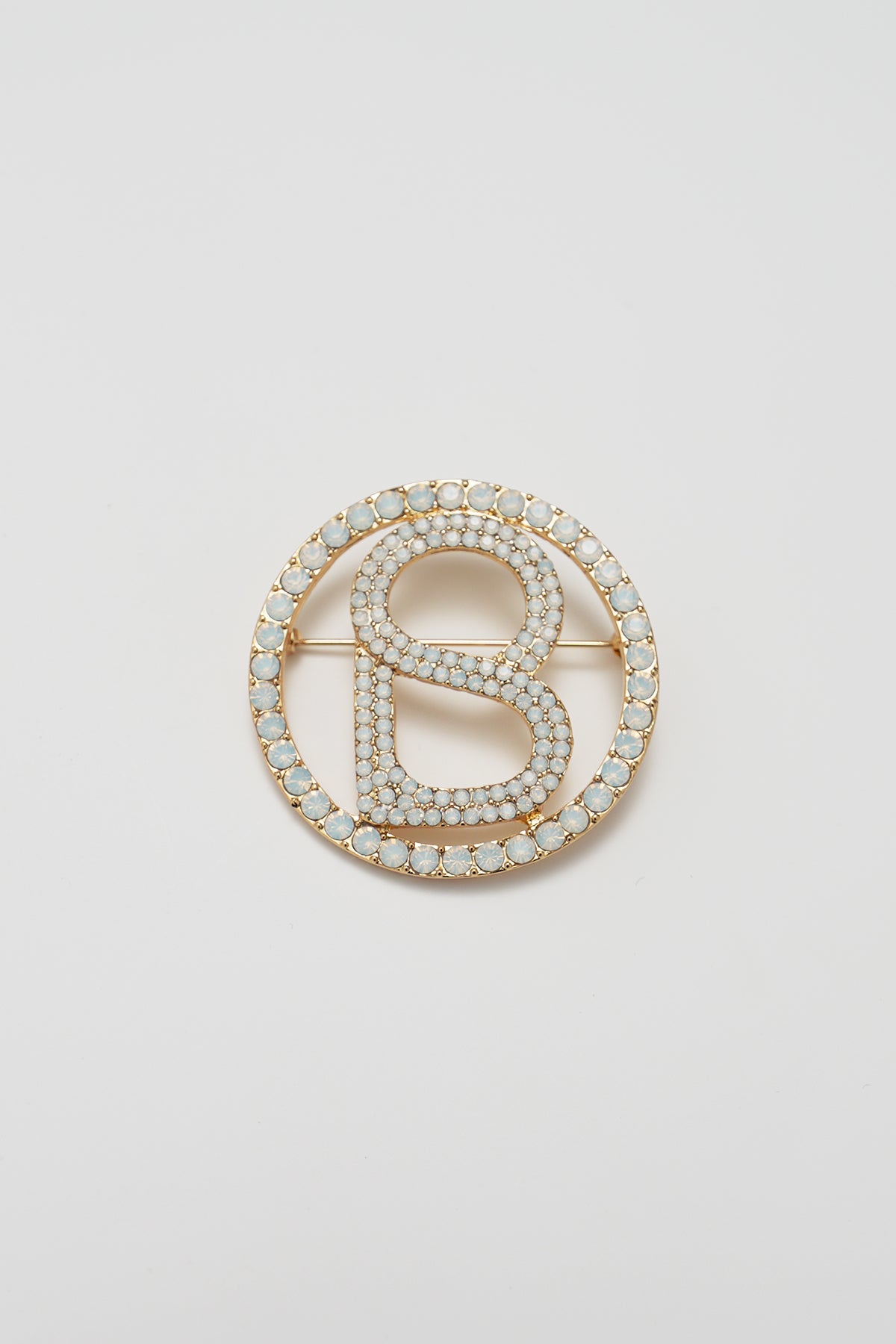 Signature Round Brooch - Opal Gold
