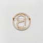 Signature Round Brooch - Opal Gold