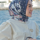 The Royale Satin Square - Navy