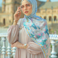 The Sevilla Satin Shawl - Cielo