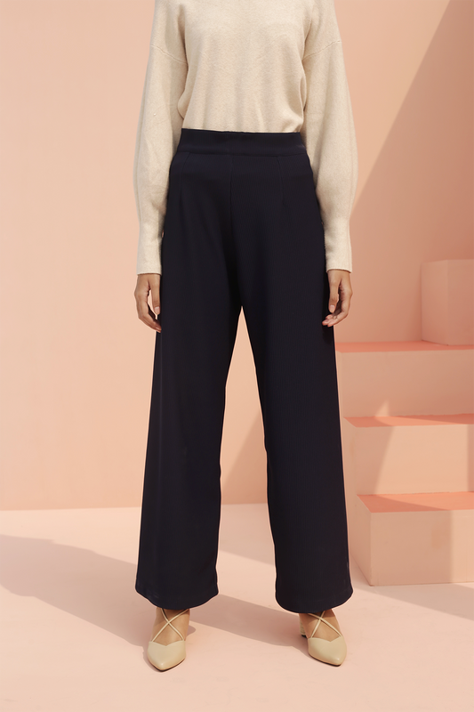 Navy Yurra Culotte Pants