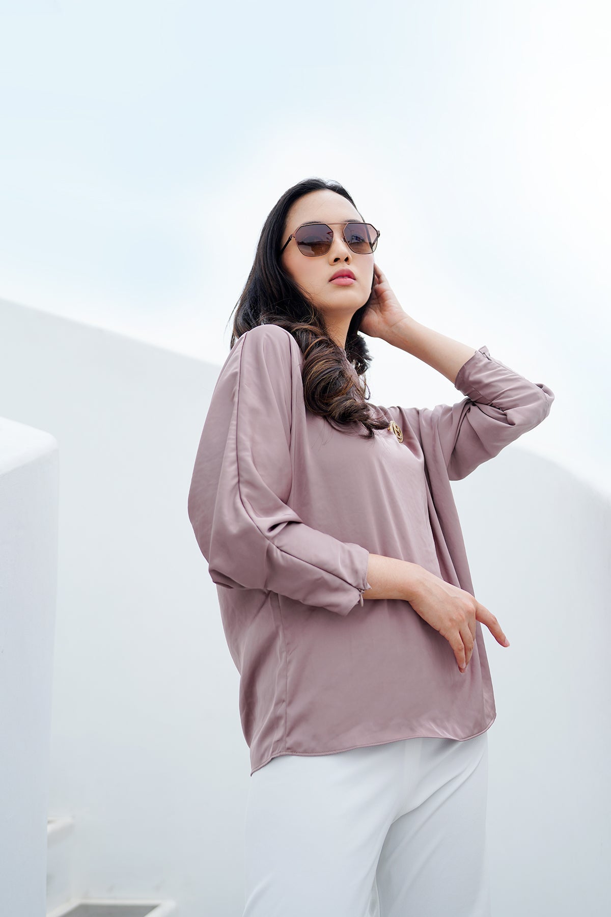 Mocha Batwing Blouse