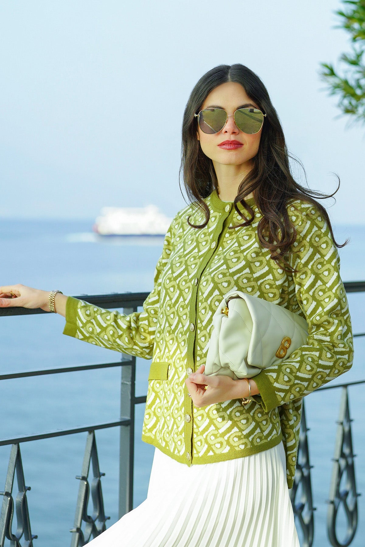 Bimu Cardigan - Lime