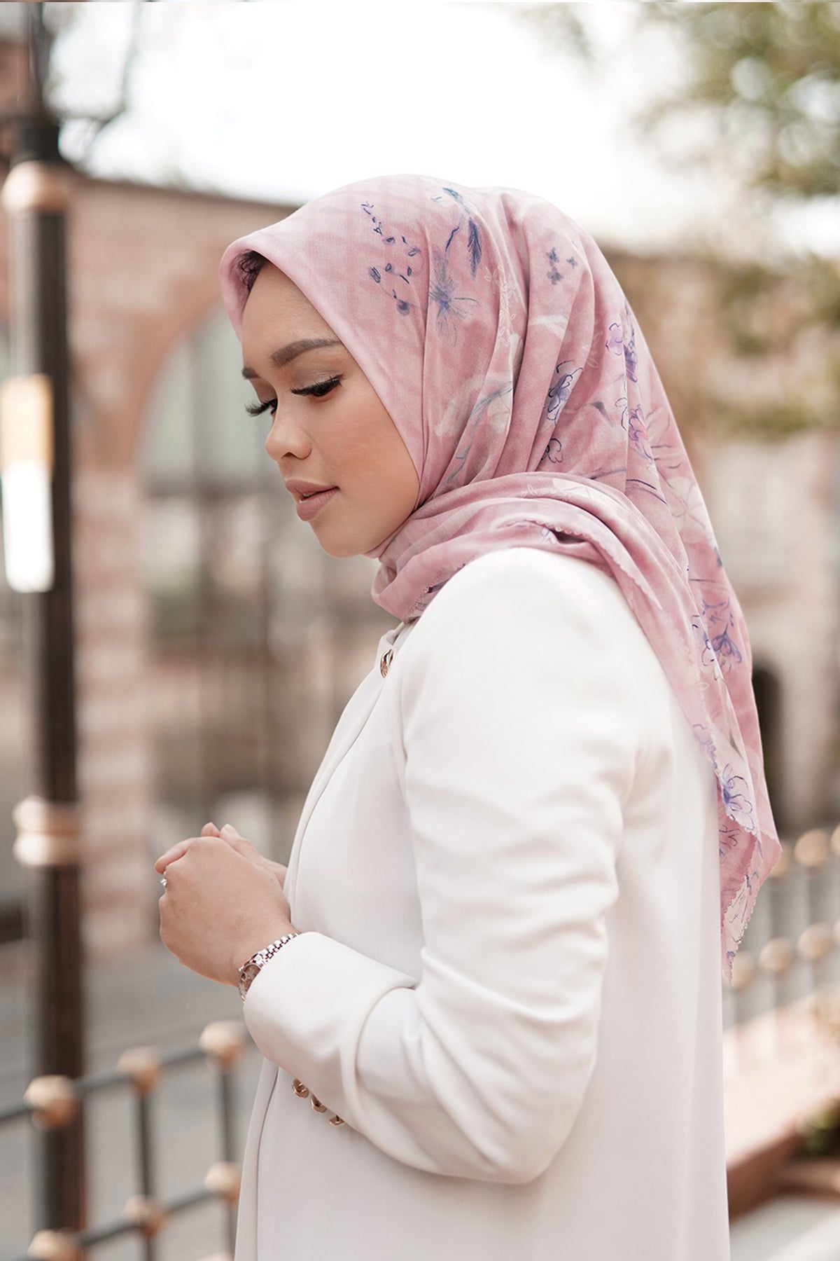Sofya Voal Square - Pinksalt
