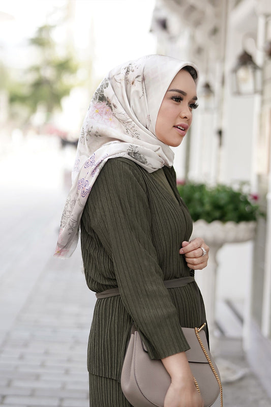 Sofya Satin Square - Coriander