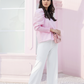 Pink Audy Blouse with Puff Sleeve