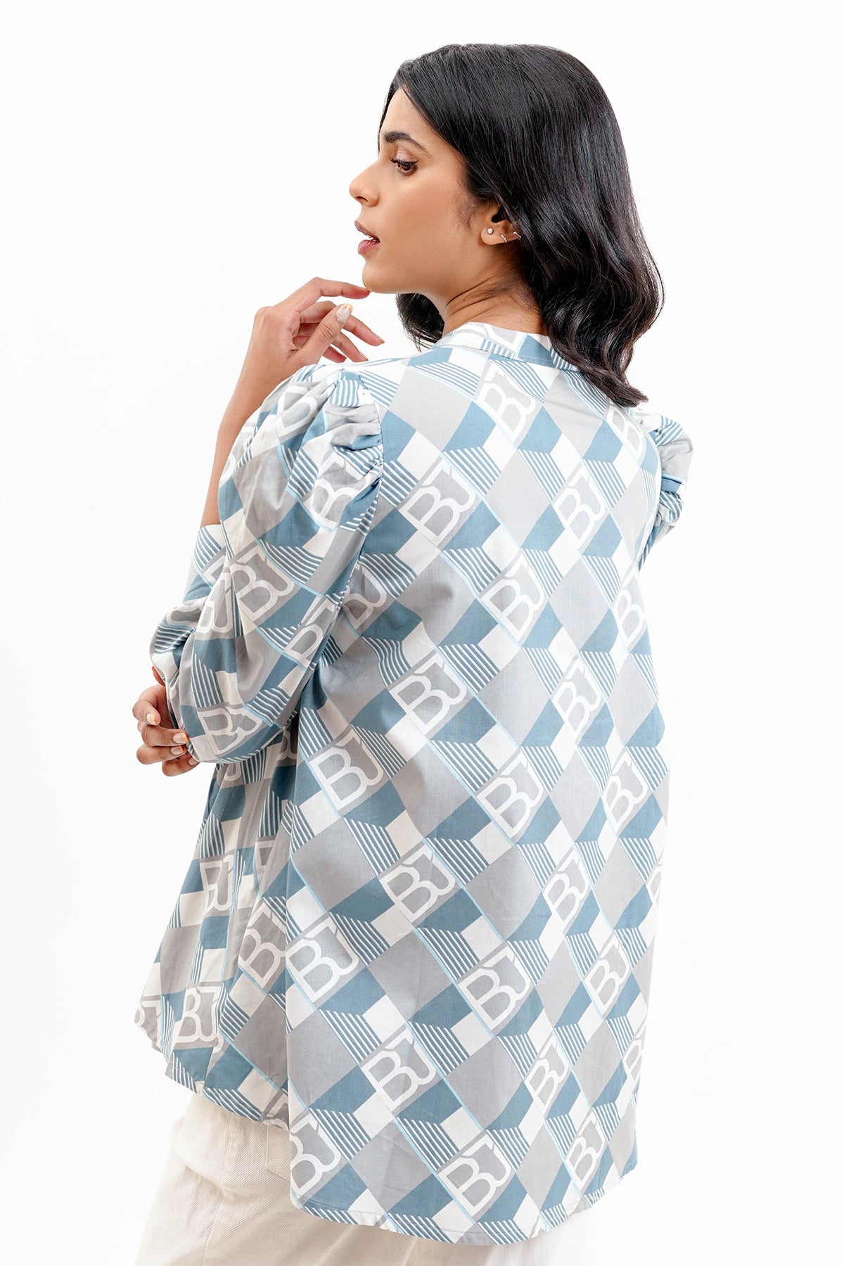 Imara Pleated Shirt - Grey
