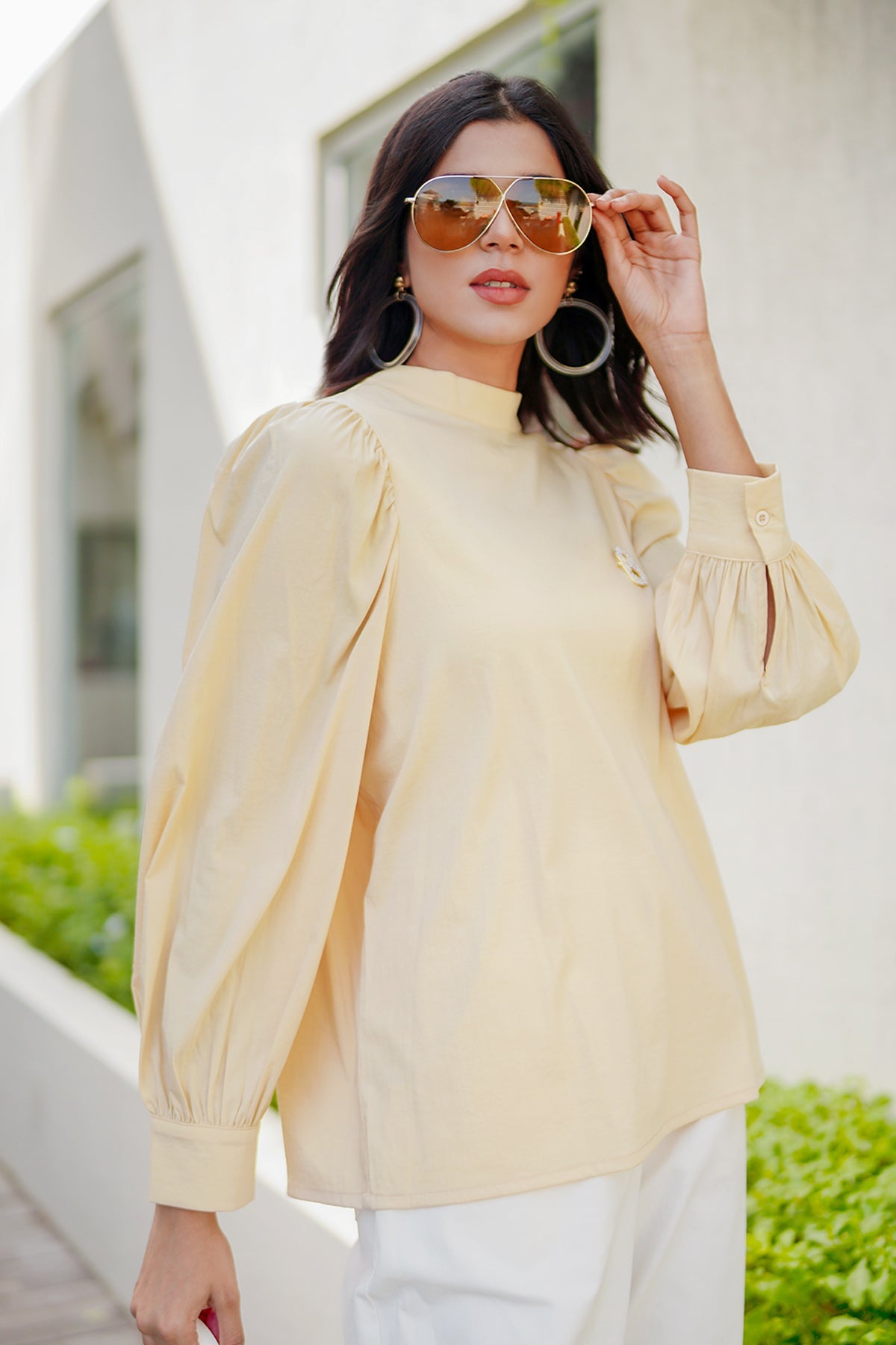 Naomi Puff Blouse - Yellow