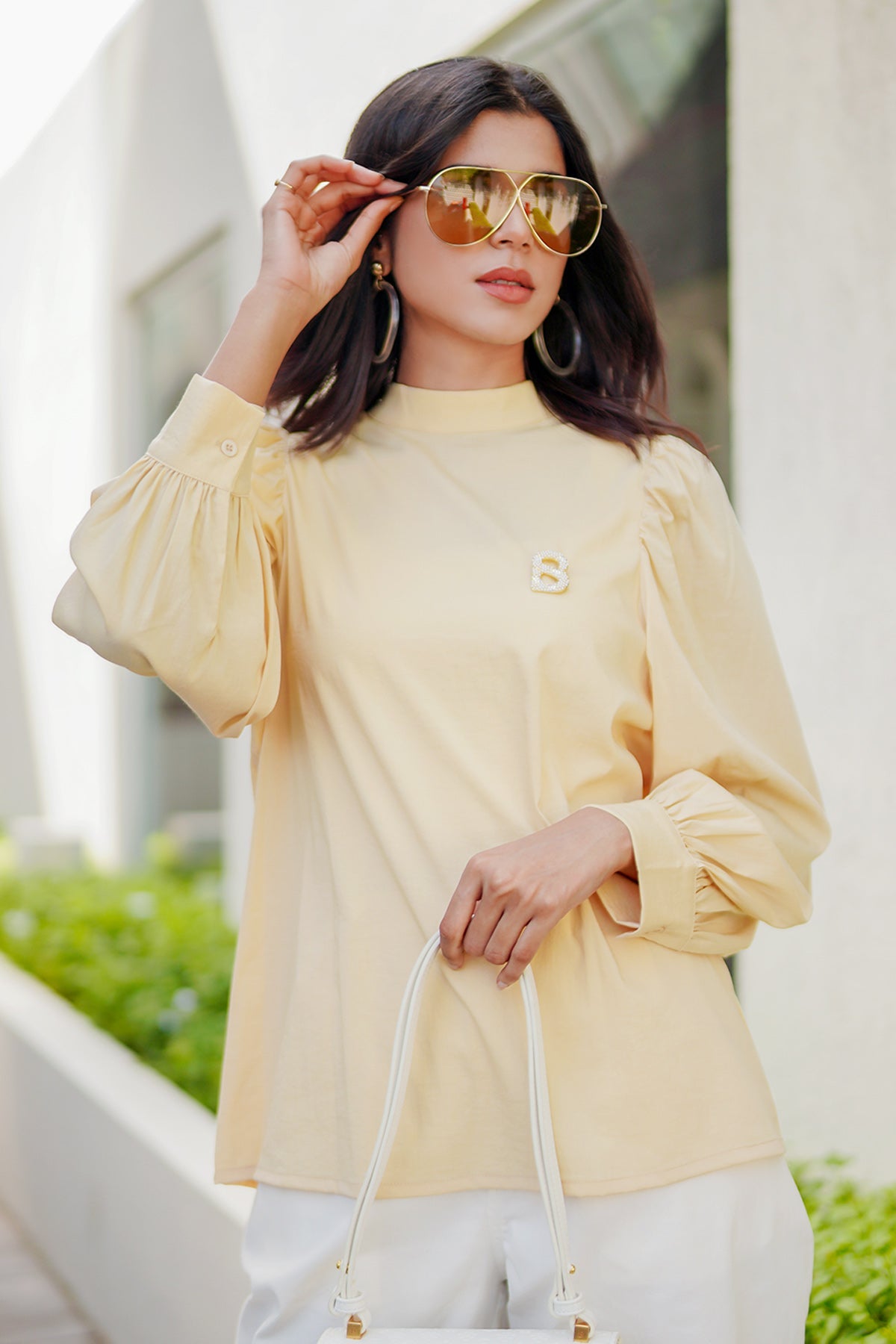 Naomi Puff Blouse - Yellow