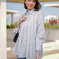 Savanna Ruffle Shirt - Blue Polka