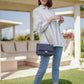 Savanna Ruffle Shirt - Blue Polka