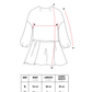 Floral Organza Peplum Blouse - Red