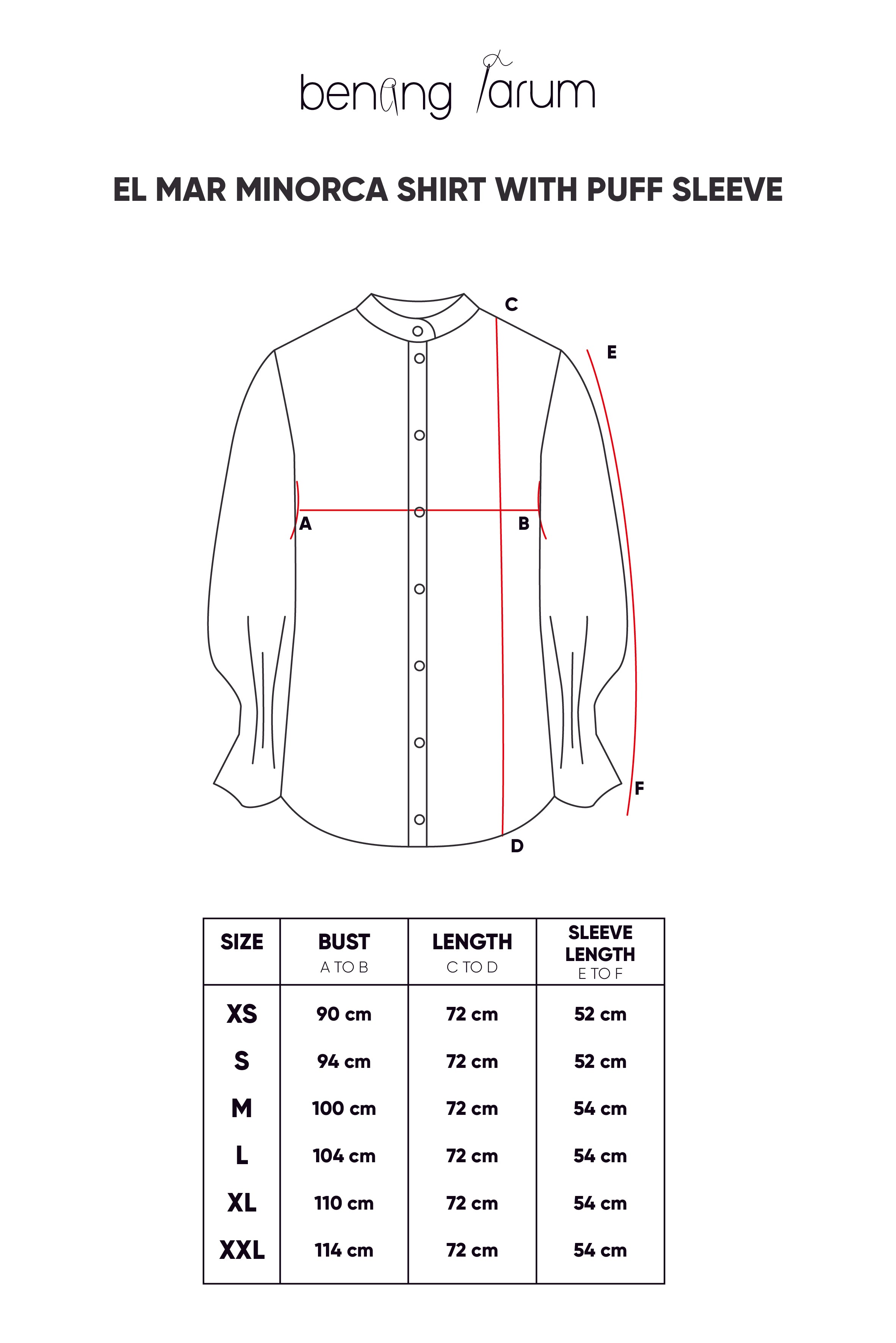 El Mar Minorca Shirt with Puff Sleeve - Dark Green