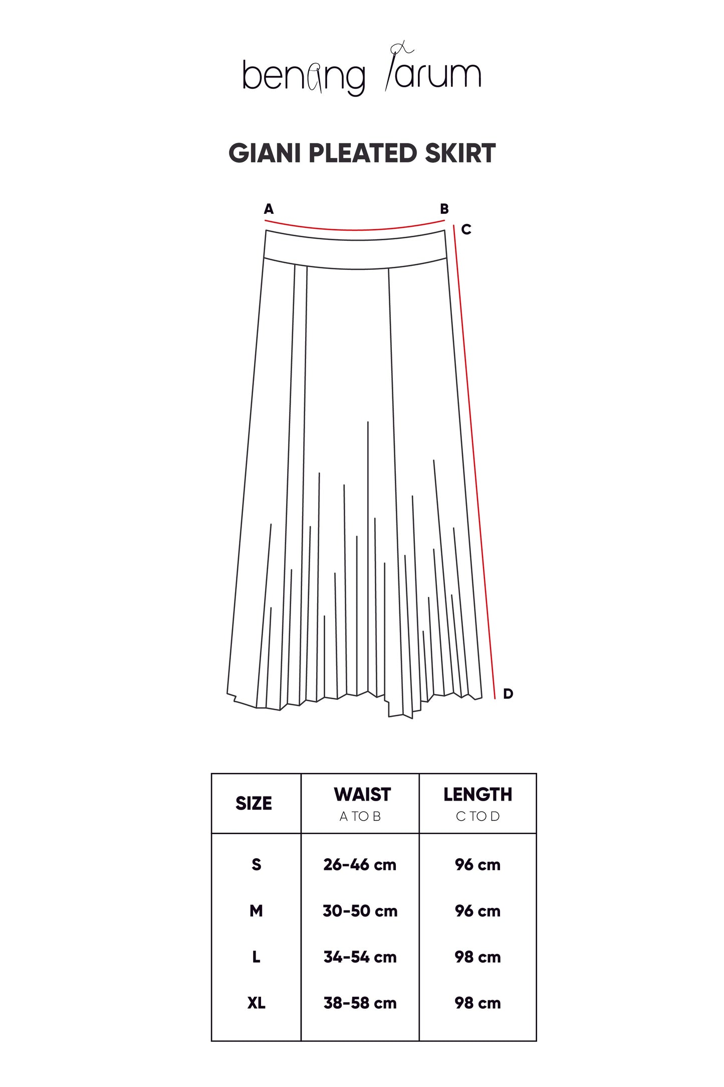 Giani Pleated Skirt - Yellow