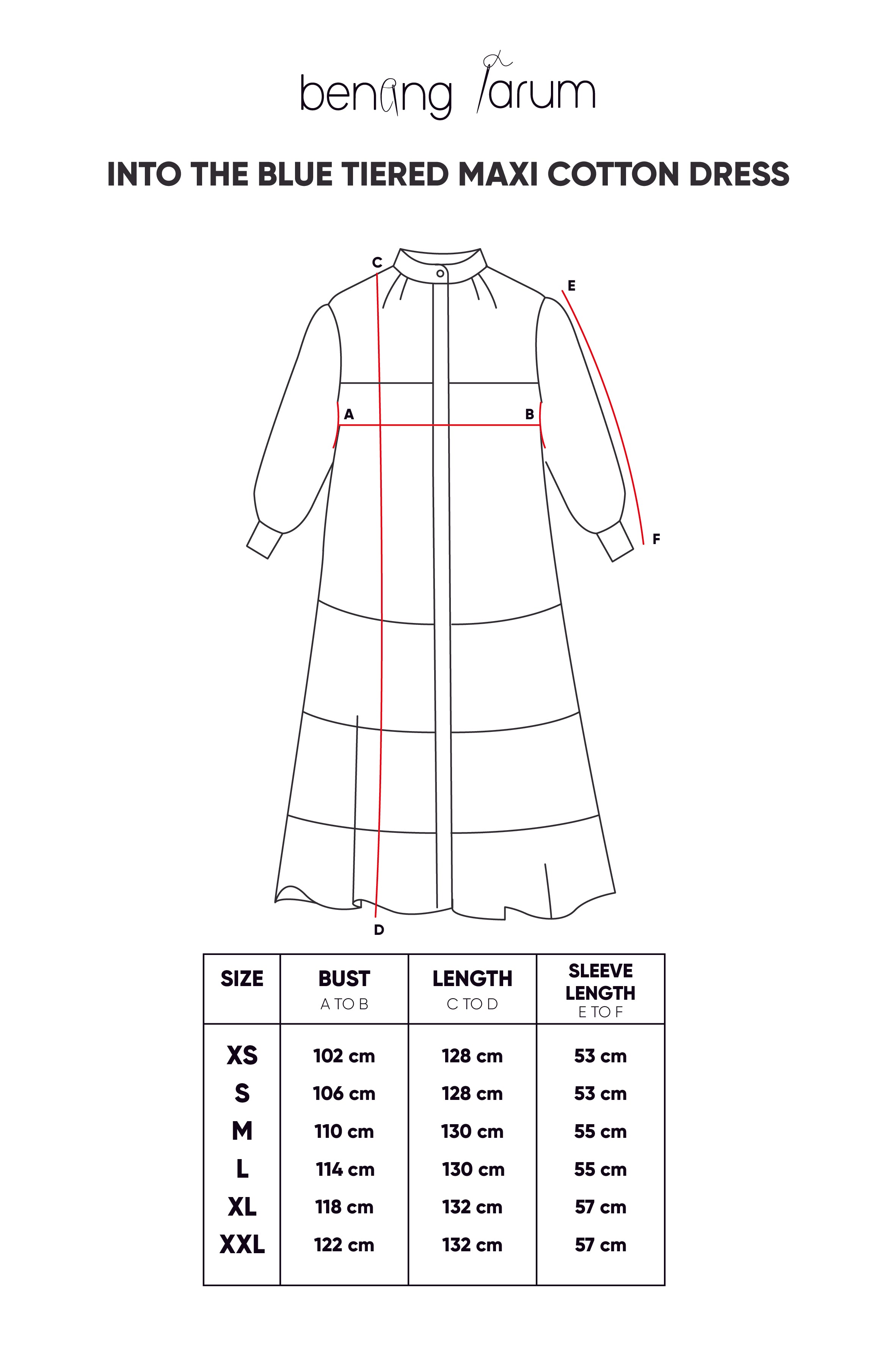 Into The Blue Tiered Maxi Cotton Dress - Blue Leaf