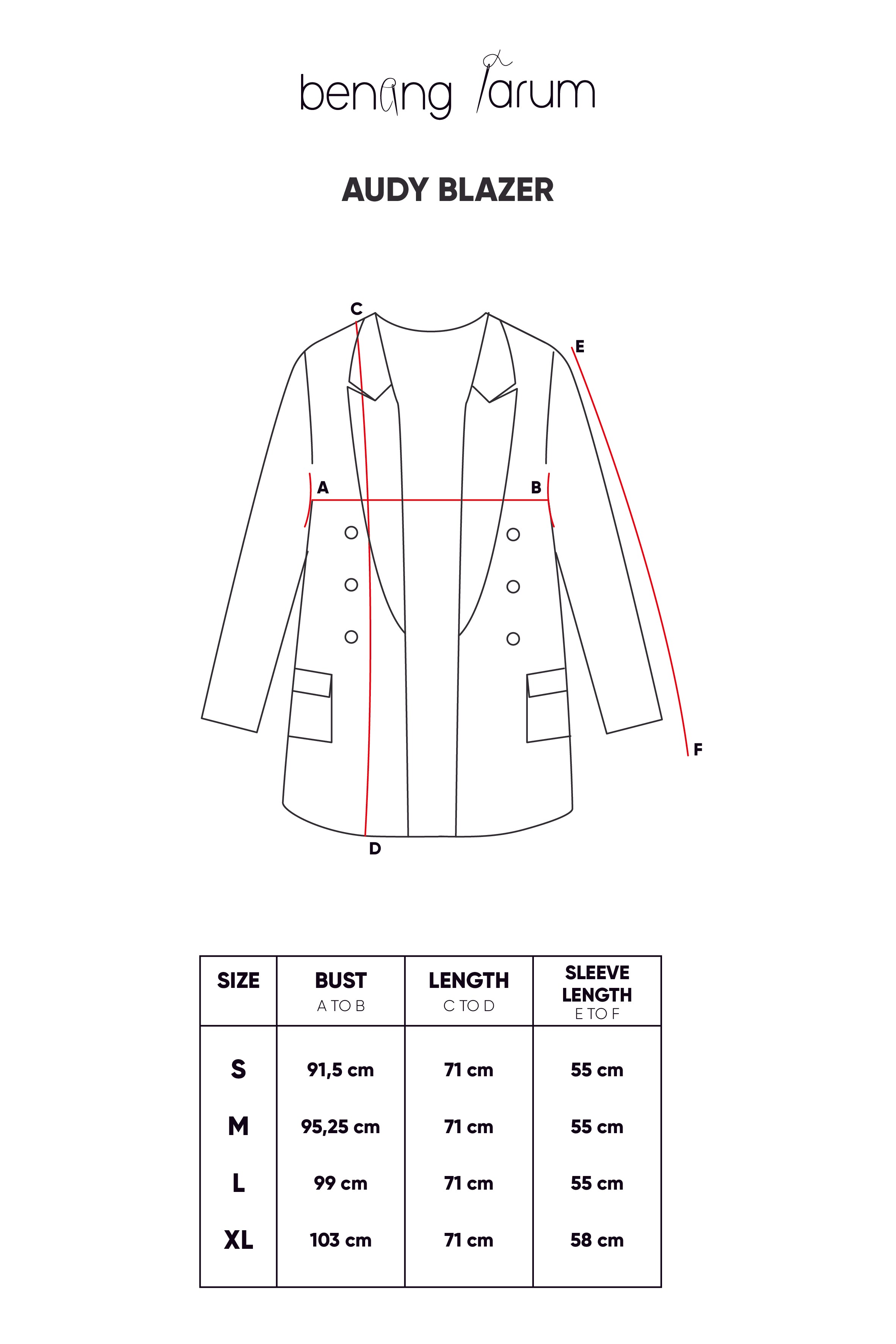 Audy Blazer - Black/White