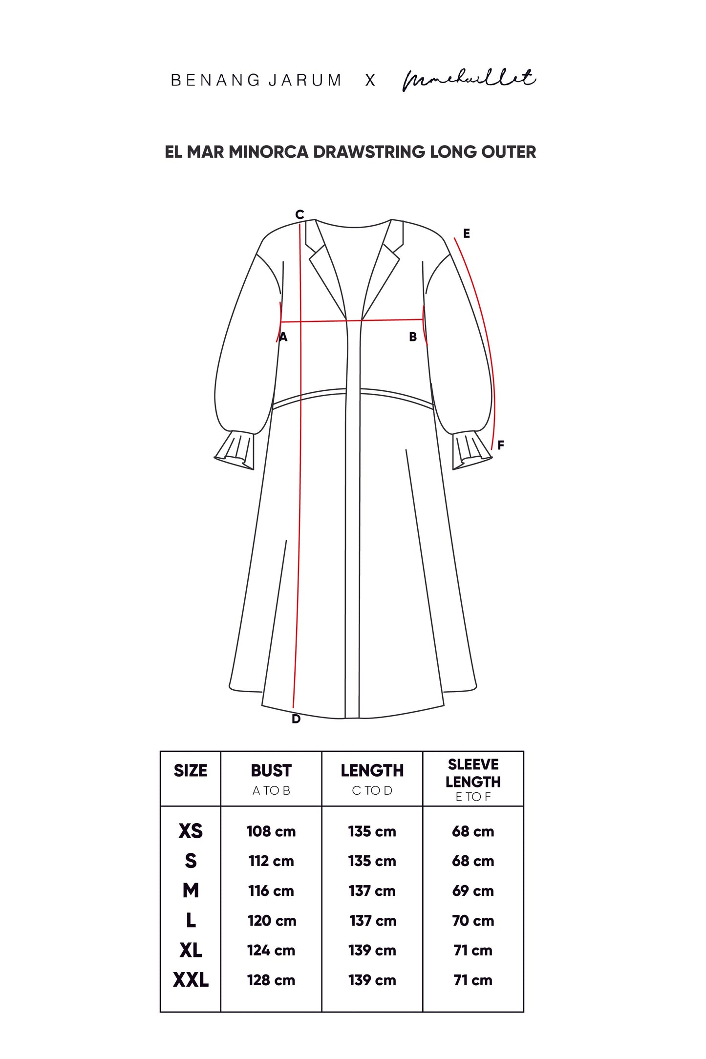 El Mar Minorca Drawstring Long Outer - Aqua