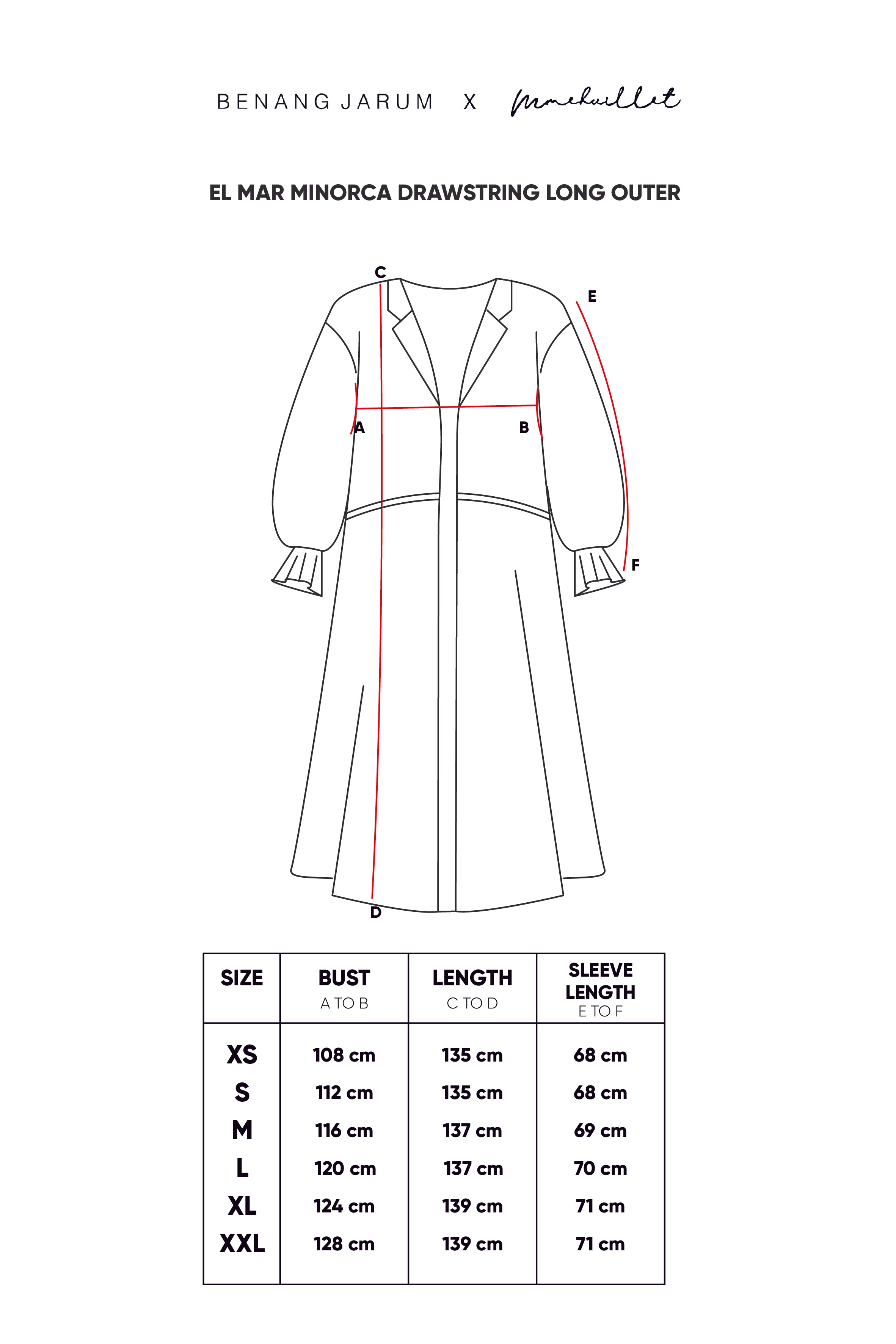 El Mar Minorca Drawstring Long Outer - Wisteria