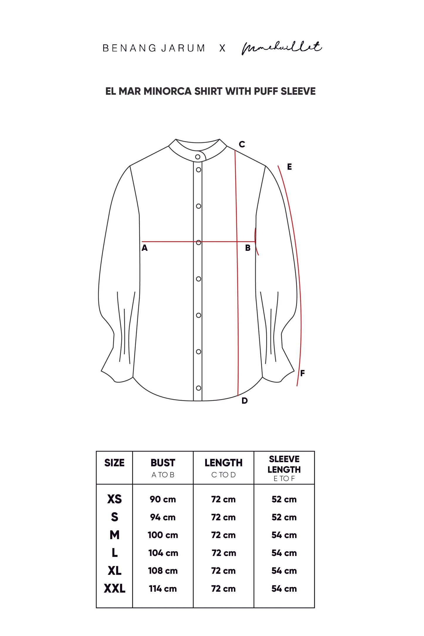 El Mar Minorca Shirt with Puff Sleeve - Wisteria