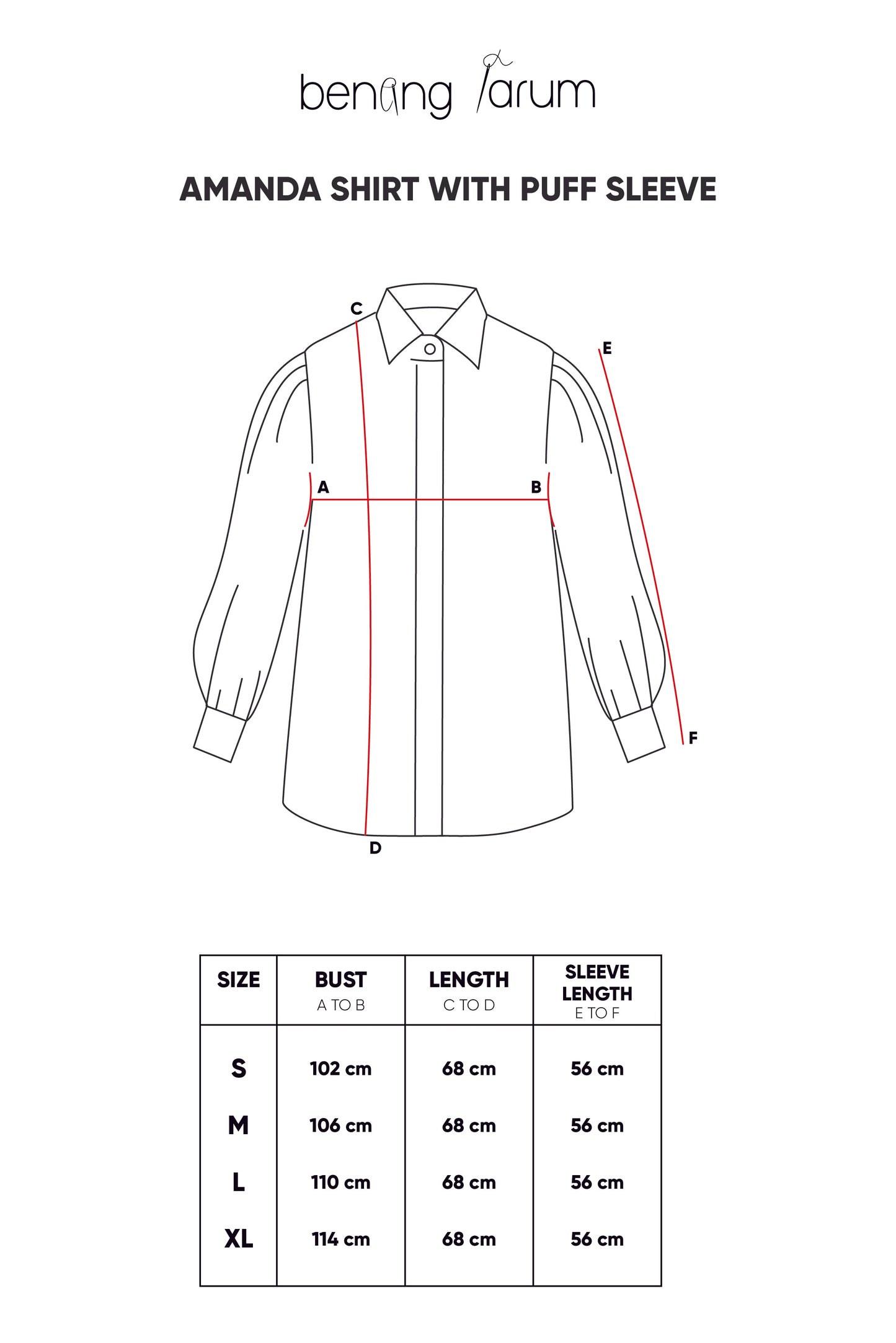 Amanda Shirt with Puff Sleeve - Broken White