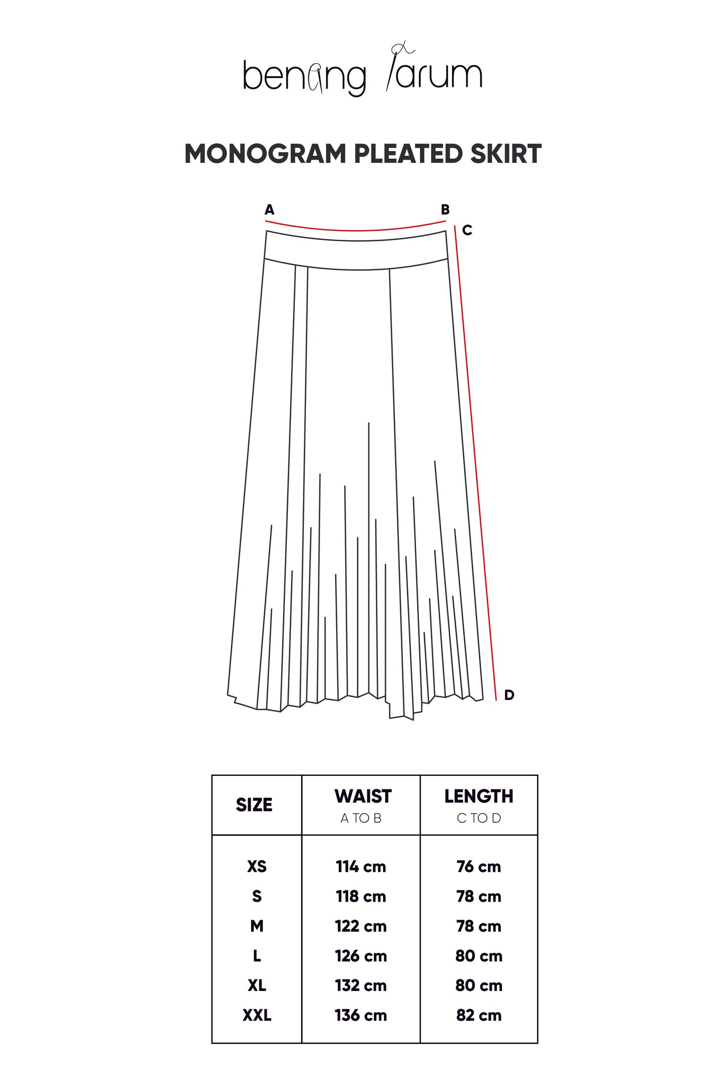 Monogram Pleated Skirt - Blue